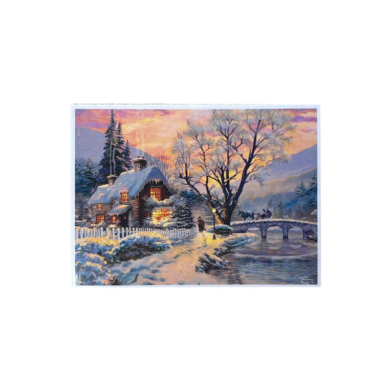 Vintage Snowy Landscape Postcard