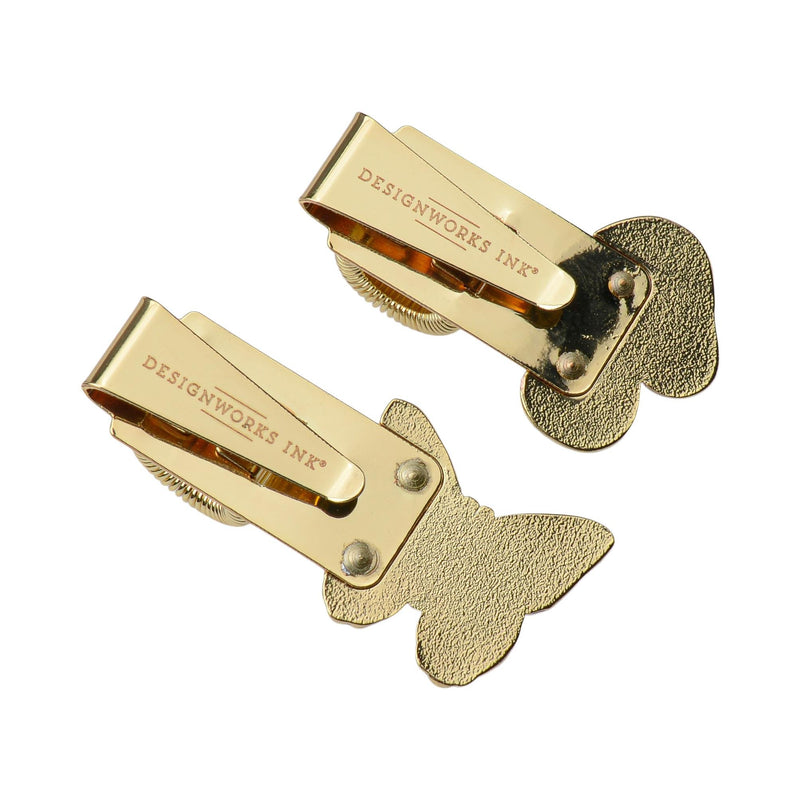 DesignWorks Ink Pen Clip - Butterfly & Mushroom Set of Two