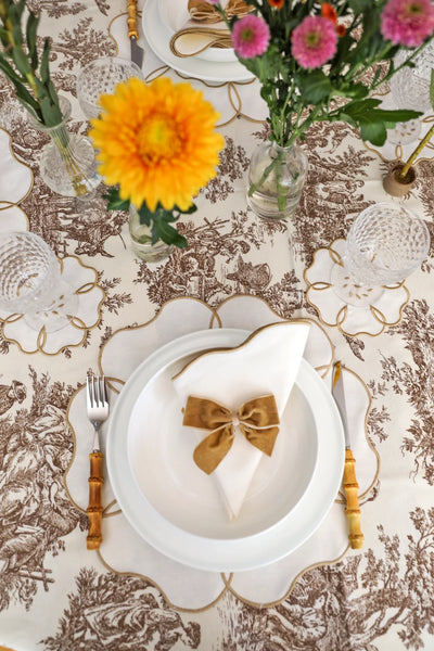 Gold Camellia Napkin 2 Pieces