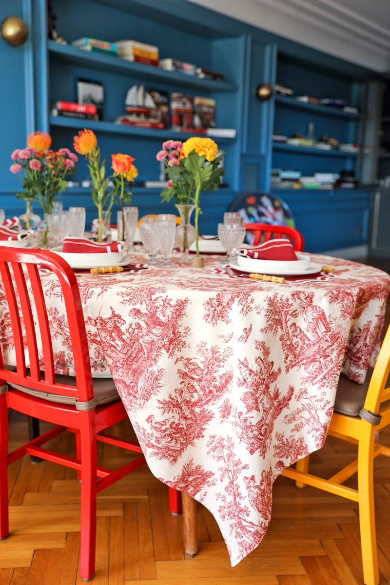 Crimson Toile - Burgundy Tablecloth