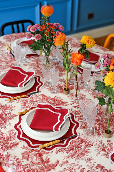 Crimson Toile - Burgundy Tablecloth