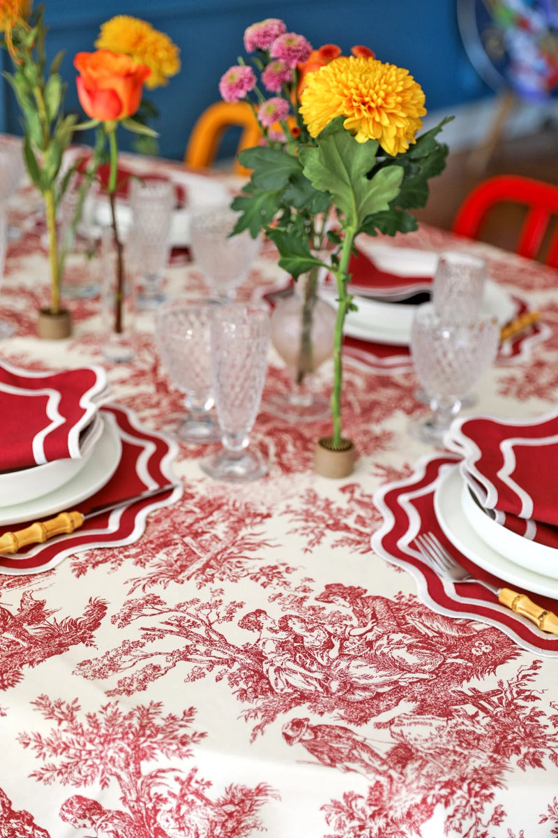 Crimson Toile - Burgundy Tablecloth