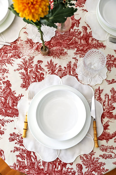 White Camellia Placemats Set of 2