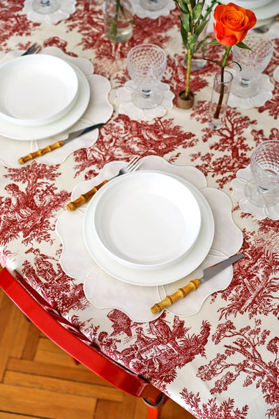 White Camellia Placemats Set of 2