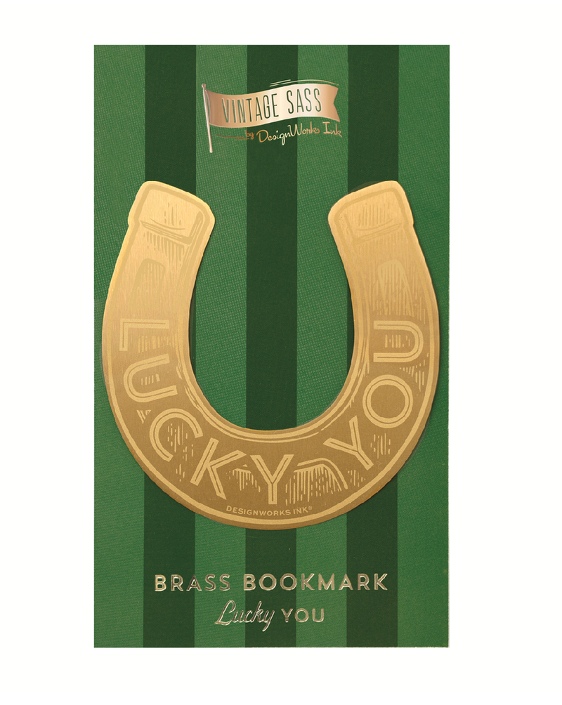 DesignWorks Ink Lucky You Jumbo Metal Bookmark