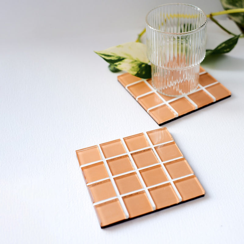 Mosaic Coasters - Light Orange