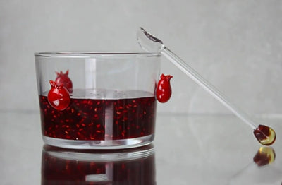 Pomegranate Glass Figured Jam Bowl