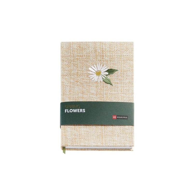 Miquelrius A5 Raffia Hard Cover Lined Spring Flowers Notebook