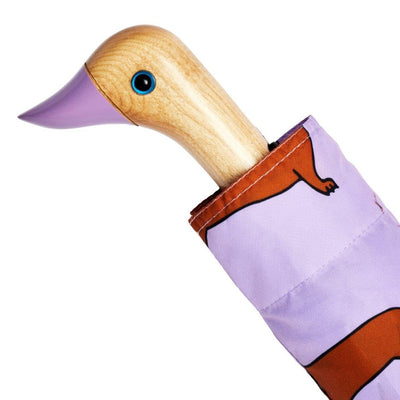 Orijinal Duckhead Duck Kompakt Şemsiye Dachshund Mor