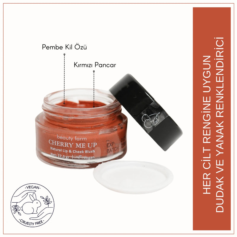 Cherry Me Up Doğal Dudak & Yanak Renklendirici