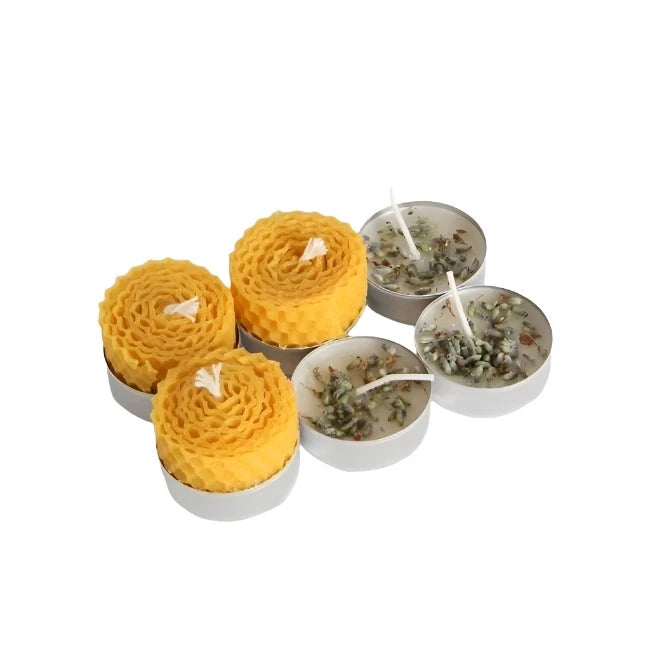 Natural Beeswax and Soy Wax Tealight (6 pcs)