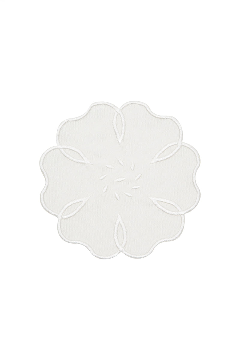 White Camellia Cocktail Napkins 2 Pcs