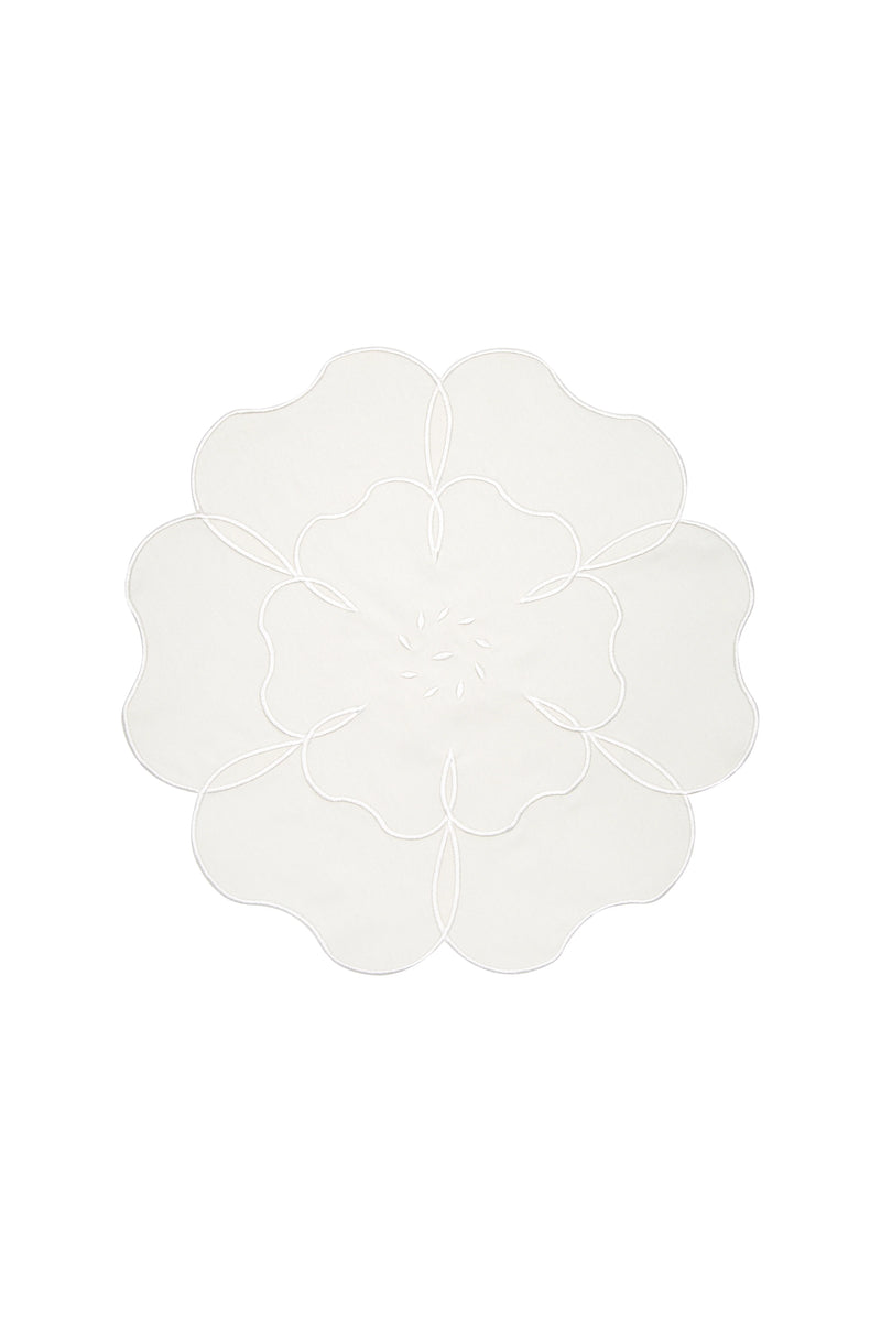 White Camellia Placemats Set of 2