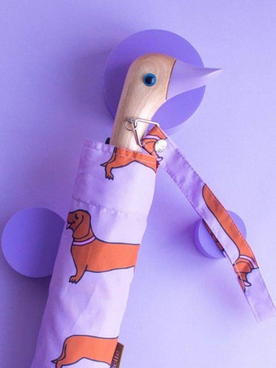 Orijinal Duckhead Duck Kompakt Şemsiye Dachshund Mor