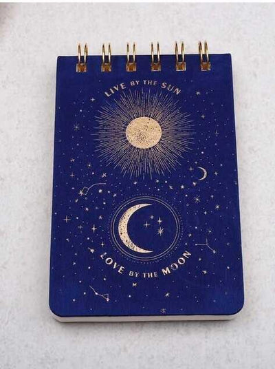 DesignWorks Ink Twin Wire Bookcloth Notepad - Live By The Sun Notepad