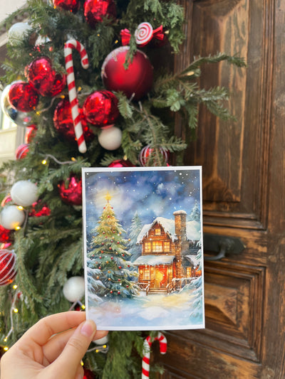 Vintage Christmas Home Postcard