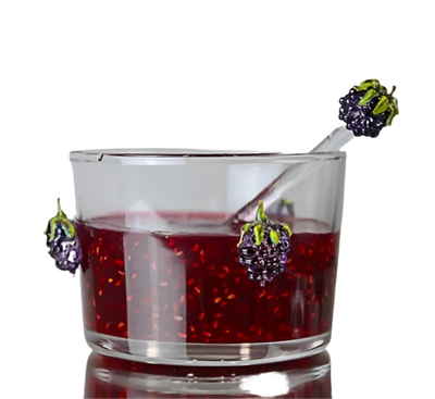 Blackberry Glass Figured Jam Bowl