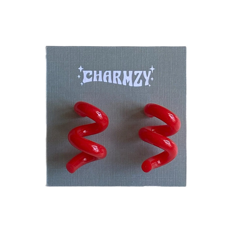 Curly Clay Earring