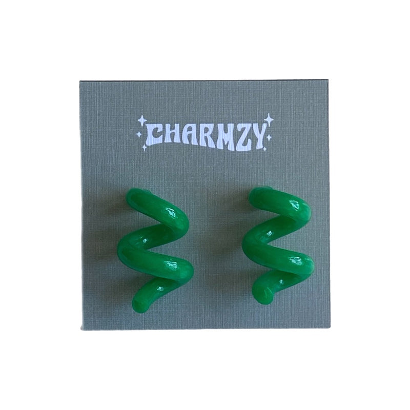 Curly Clay Earring