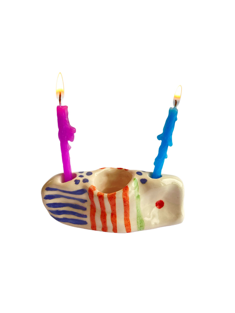 Striped Candle Holder