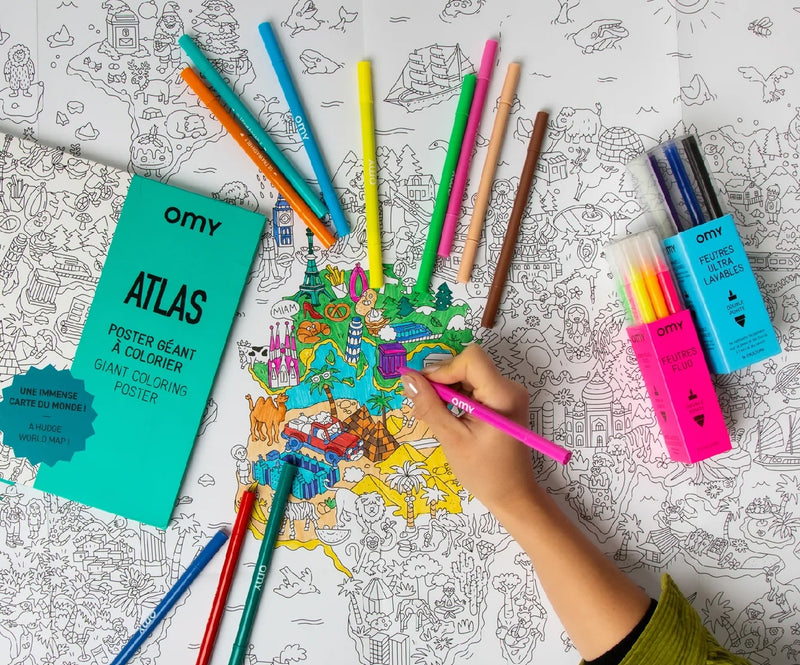 OMY Coloring Poster - Atlas – Yirmiyedi Kuzguncuk