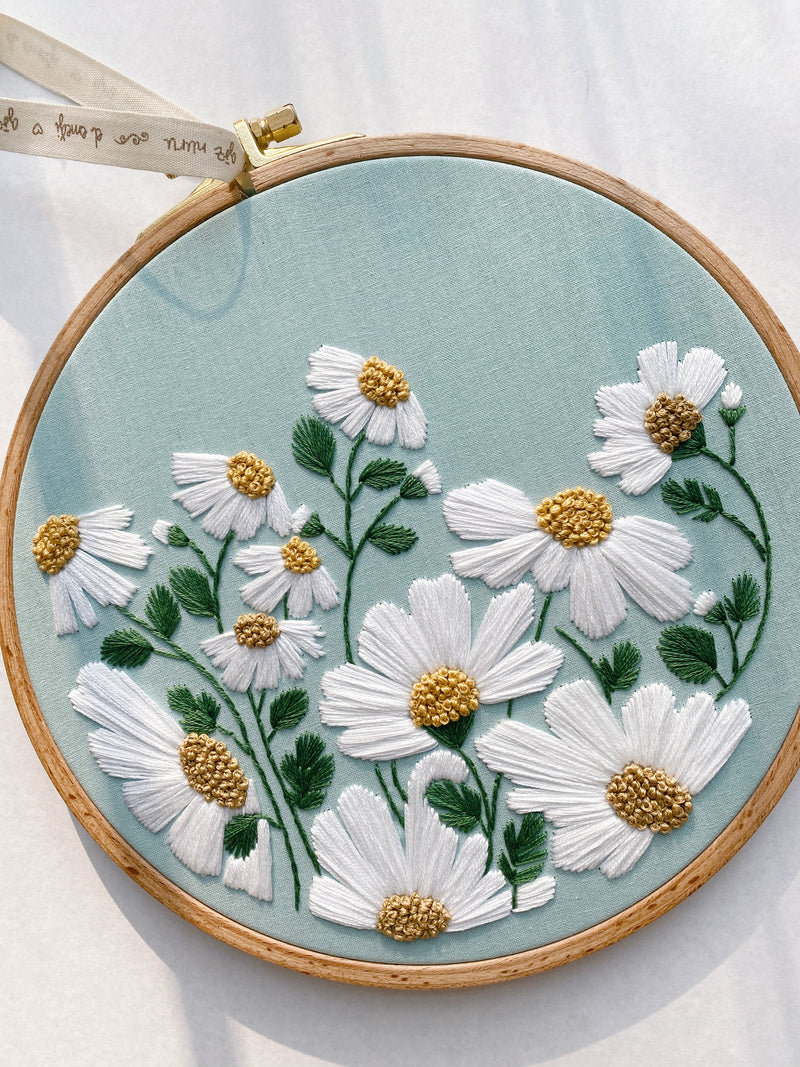 Daisy Embroidery Hoop Art