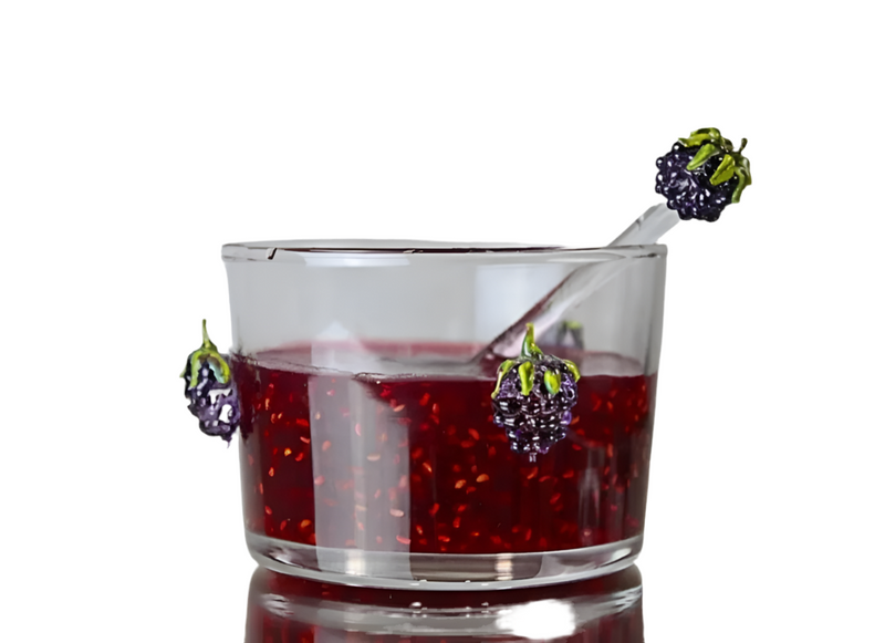 Blackberry Glass Figured Jam Bowl