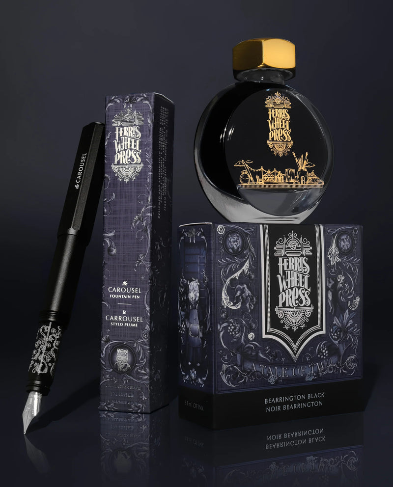 Ferris Wheel Press Aluminum Carousel Fountain Pen - Bearrington Black