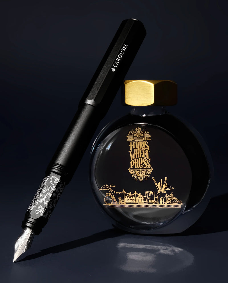 Ferris Wheel Press Aluminum Carousel Fountain Pen - Bearrington Black