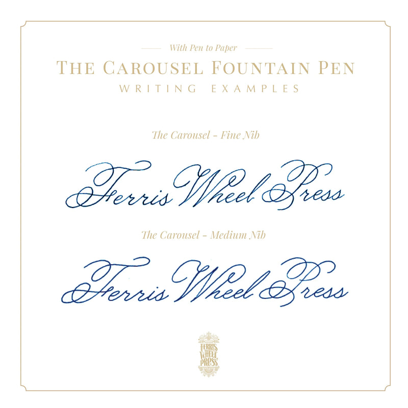 Ferris Wheel Press Fête Chinoise | Aluminum Carousel Fountain Pen - Serpentine Blooms