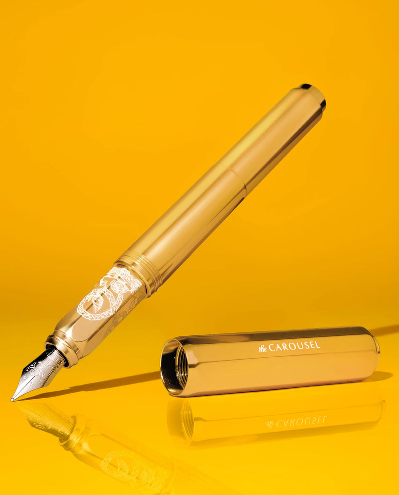 Ferris Wheel Press Aluminum Carousel Fountain Pen - Plaited Gold Tress