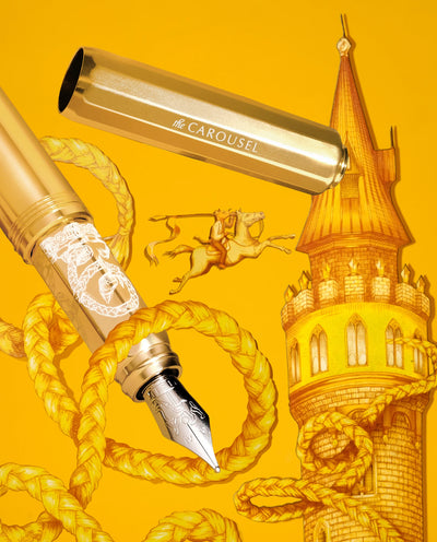 Ferris Wheel Press Aluminum Carousel Fountain Pen - Plaited Gold Tress