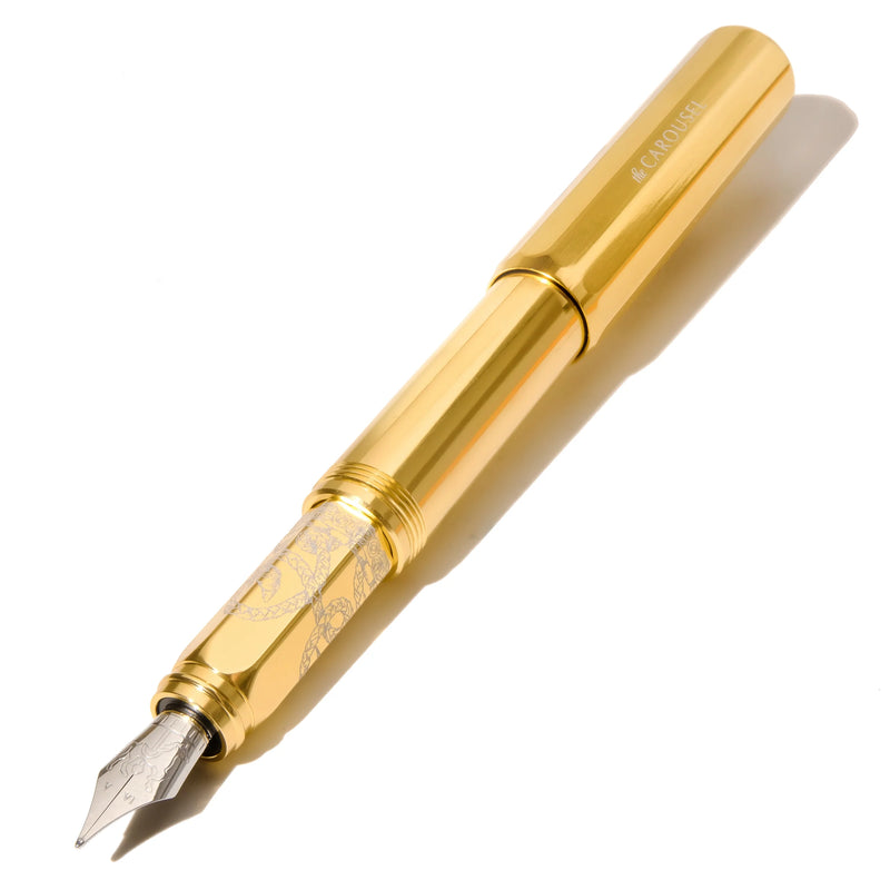 Ferris Wheel Press Aluminum Carousel Fountain Pen - Plaited Gold Tress