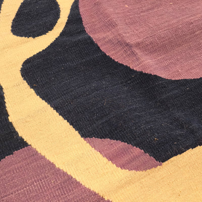 Flow Hand Woven Rug Dark Purple