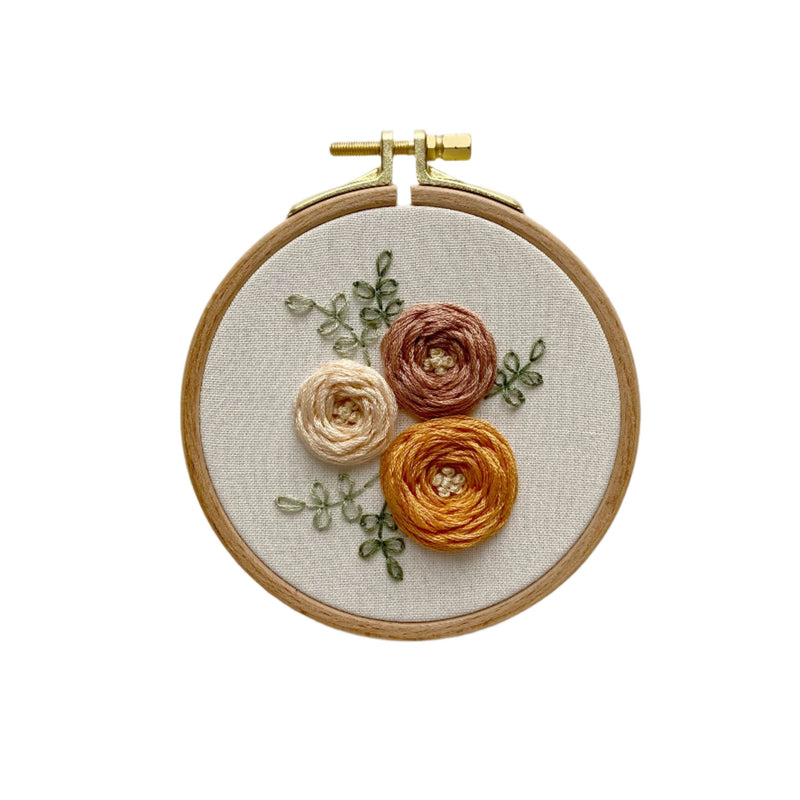 Mini Floral Embroidery Hoop Art