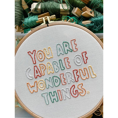 Wonderful Things Embroidery Hoop Art