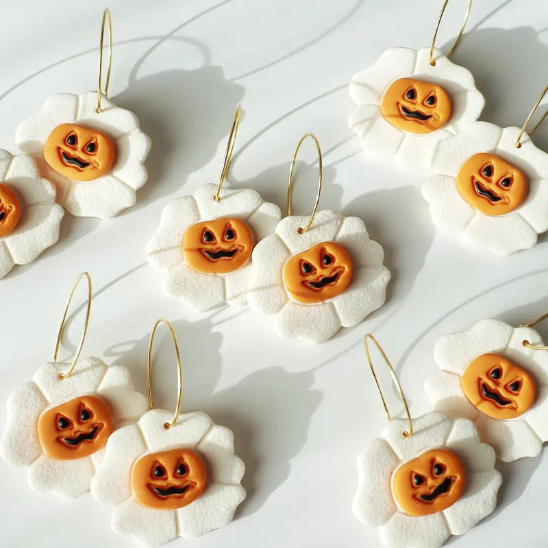 Pumpkin Flower Earring