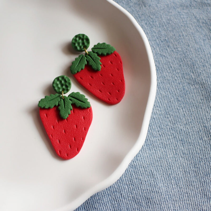 Big Strawberry Earring