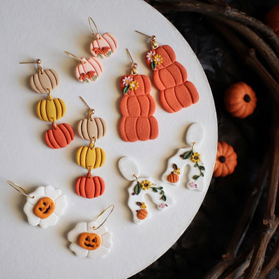 Pumpkin Flower Earring