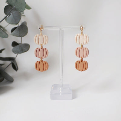 Triple Pumpkin Earring