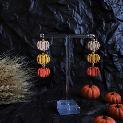 Triple Pumpkin Earring