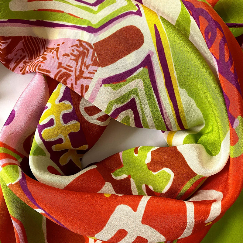 Hotel Orange Silk Scarf