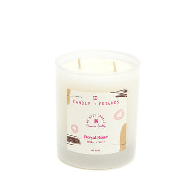 No.8 Royal Rose Glass Candle