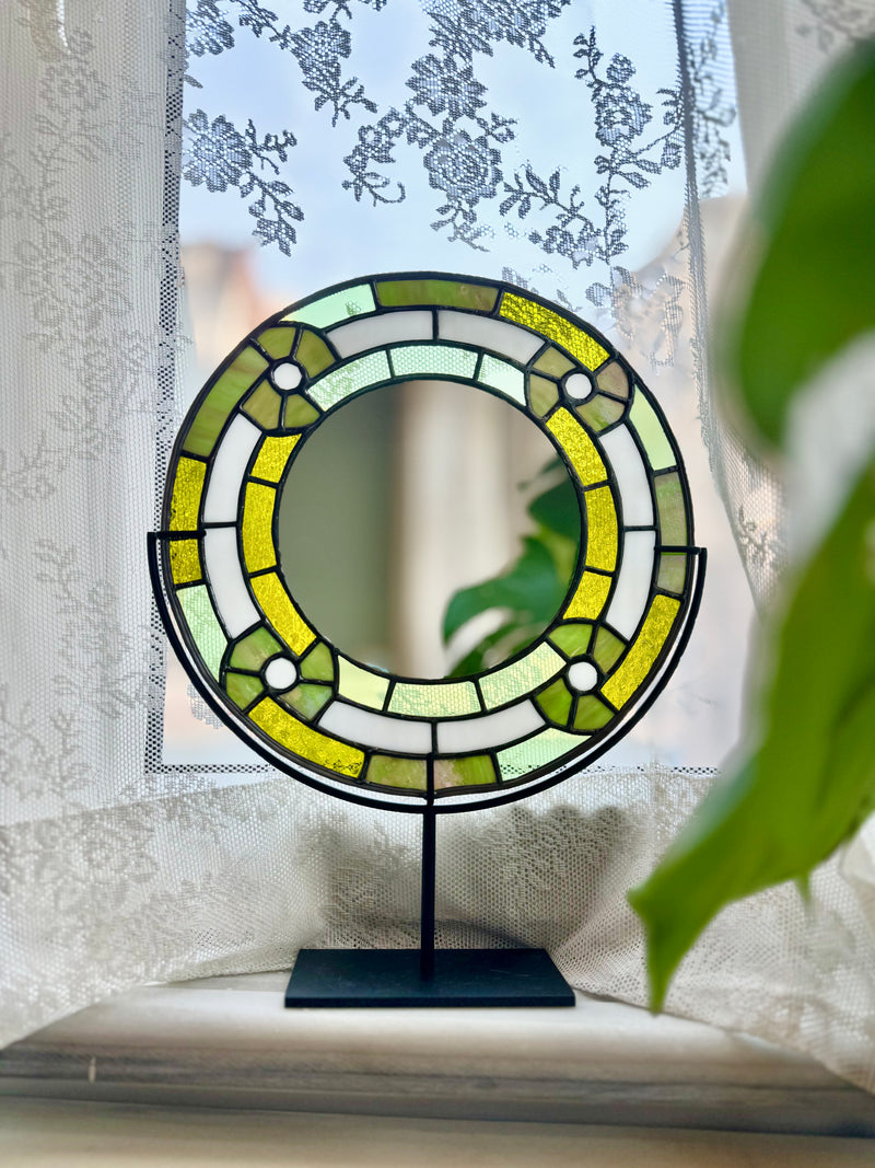 Aurora Stained Glass Mirror