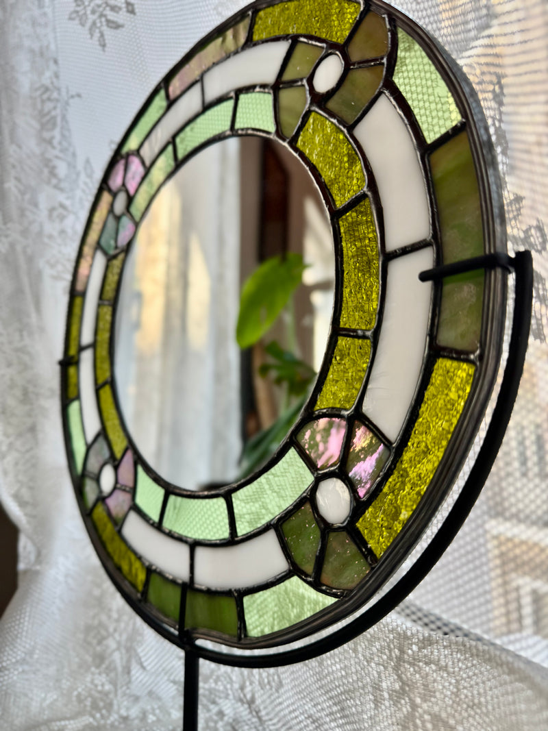 Aurora Stained Glass Mirror