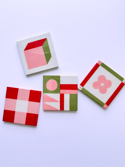 "ColorBlock" Seramik Bardak Altlığı