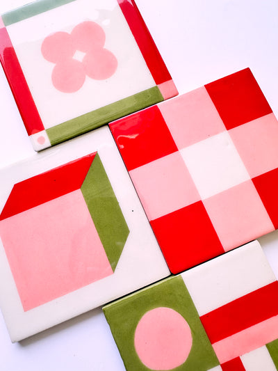 "ColorBlock" Seramik Bardak Altlığı