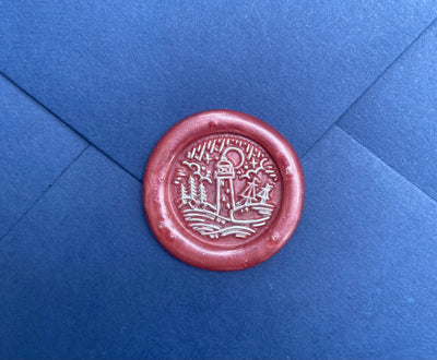 Wax Seal Sticker - Green Cream Bordeaux