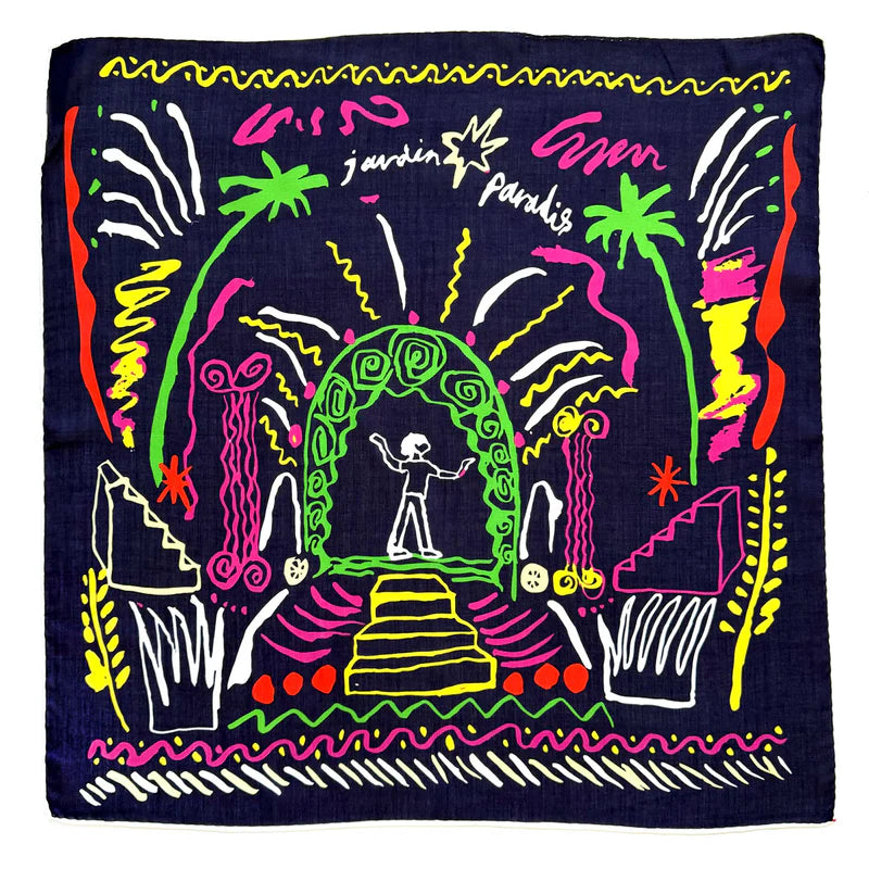 Jardin Paradis Navy Scarf