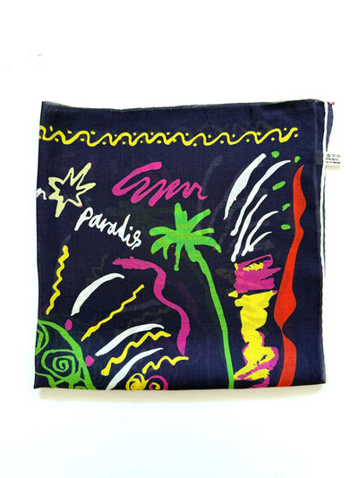 Jardin Paradis Navy Scarf